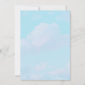 Invitation Dreamy Blue Cloud 9 Moderne Fête des mariées éléga (Dos)
