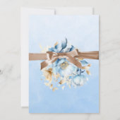 Invitation Dreamy Blue Floral et Bow Bridal Tea (Dos)