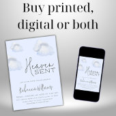 Invitation Dreamy Blue Heaven envoyé Sky Theme Boy Baby showe