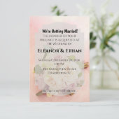 Invitation Dreamy Blush Pink Rose and Tulle Romantic Wedding (Debout devant)