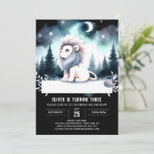 Invitation Dreamy Boho Lion Anniversaire (Debout devant)