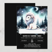 Invitation Dreamy Boho Lion Anniversaire (Devant / Derrière)