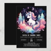 Invitation Dreamy Digital Horse Anniversaire (Devant / Derrière)