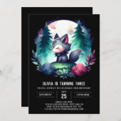 Invitation Dreamy Digital Wolf (Devant / Derrière)