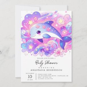 Invitation Dreamy Dolphin Baby shower