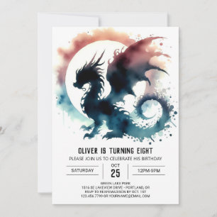 Invitation Dreamy Dragon Birthday do-it-yourself