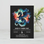 Invitation Dreamy Dragon Birthday Imprimable (Debout devant)