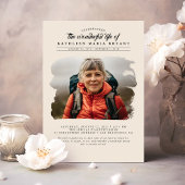 Invitation Dreamy Elegant Celebration of Life Funeral Photo