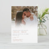 Invitation Dreamy Elegant dégradé Photo Overlay Mariage (Debout devant)