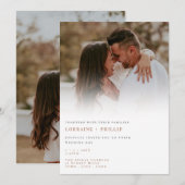 Invitation Dreamy Elegant dégradé Photo Overlay Mariage (Devant / Derrière)