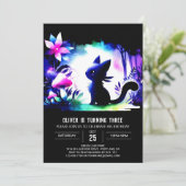 Invitation Dreamy Feline Chat Anniversaire (Debout devant)