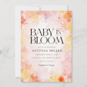 Invitation Dreamy Floral Baby in Bloom Baby shower (Devant)