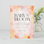 Invitation Dreamy Floral Baby in Bloom Baby shower (Debout devant)