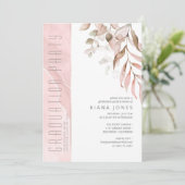 Invitation Dreamy Foliage Graduation Blush Pink ID911 (Debout devant)