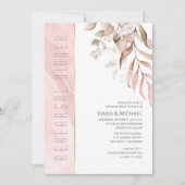 Invitation Dreamy Foliage Répétition Diner Rose Bleu ID817 (Devant)