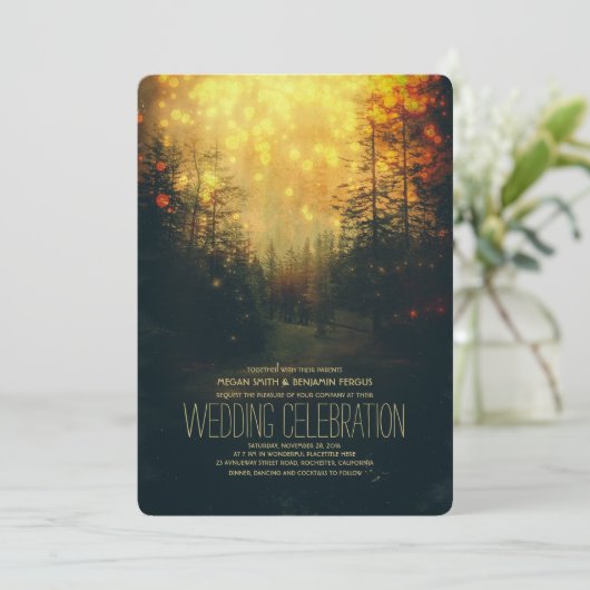 Invitation Dreamy Forest String Mariage (Debout devant)