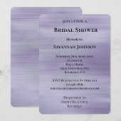 Invitation Dreamy Glam Purple Lavender Fête des mariées (Devant / Derrière)