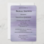 Invitation Dreamy Glam Purple Lavender Fête des mariées (Devant)