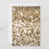 Invitation Dreamy Gold Bokeh Fête des mariées (Dos)