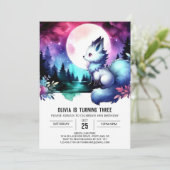 Invitation Dreamy Happy Wolf Anniversaire (Debout devant)