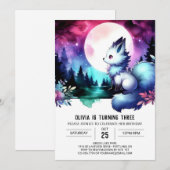 Invitation Dreamy Happy Wolf Anniversaire (Devant / Derrière)