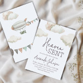 Invitation Dreamy Heaven envoyé Blue Boy Baby shower