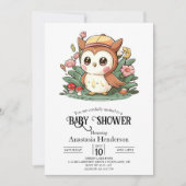 Invitation Dreamy Joy Owl Baby shower (Devant)