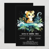 Invitation Dreamy Kids Tiger Anniversaire (Devant / Derrière)