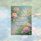 Invitation Dreamy Lakeside Garden mariage enregistrer la date