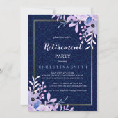 Invitation Dreamy Lilac Pastel Aquarelle Parti de retraite (Devant)