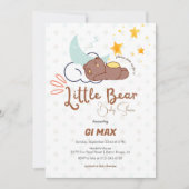 Invitation Dreamy Little Bear Cloud et Star Baby shower (Devant)