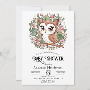 Invitation Dreamy Little Owl Baby shower
