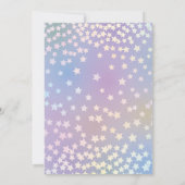 Invitation Dreamy Magical Rainbow Unicorn Anniversaire de enf (Dos)