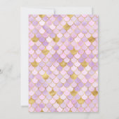 Invitation Dreamy Mermaid fête d'anniversaire (Dos)