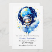 Invitation Dreamy Moon et Stars Adventure Boy Baby shower (Devant / Derrière)