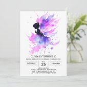 Invitation Dreamy Mythical Fairy Anniversaire (Debout devant)