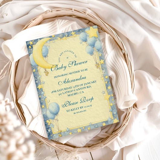Invitation Dreamy Night Sky Baby shower