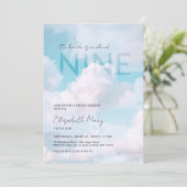 Invitation Dreamy On Cloud 9 Moderne Fête des mariées élégant (Debout devant)