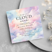 Invitation Dreamy Pastel Cloud Neuf Baby shower