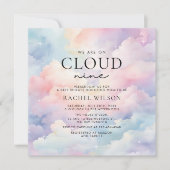 Invitation Dreamy Pastel Cloud Neuf Baby shower (Devant)