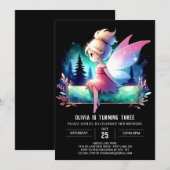 Invitation Dreamy Pastel Fairy Anniversaire (Devant / Derrière)