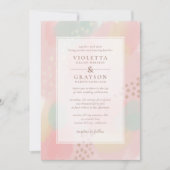 Invitation Dreamy Pastel Mariage d'art moderne (Devant)