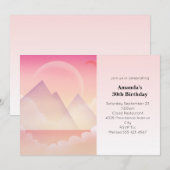 Invitation Dreamy Pastel Mountain Paysage Anniversaire (Devant / Derrière)