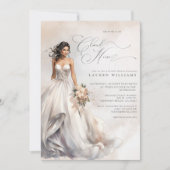 Invitation Dreamy Pastel She's On Cloud Neuf Fête des mariées (Devant)