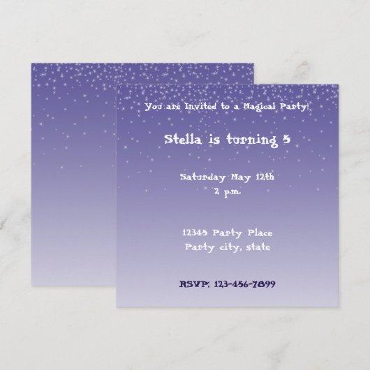 Invitation Dreamy Purple (Devant / Derrière)