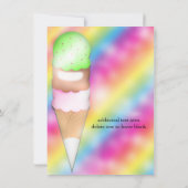 Invitation Dreamy Rainbow Ice Cream Anniversday Party Invitat (Dos)
