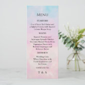 Invitation Dreamy Rainbow Unicorn aquarelle Menu (Debout devant)