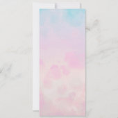 Invitation Dreamy Rainbow Unicorn aquarelle Menu (Dos)