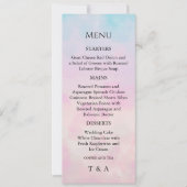 Invitation Dreamy Rainbow Unicorn aquarelle Menu (Devant)