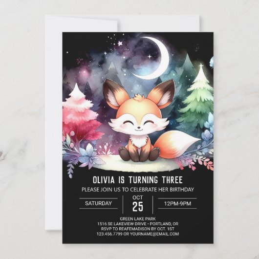 Invitation Dreamy Renard Imaginaire (Devant)